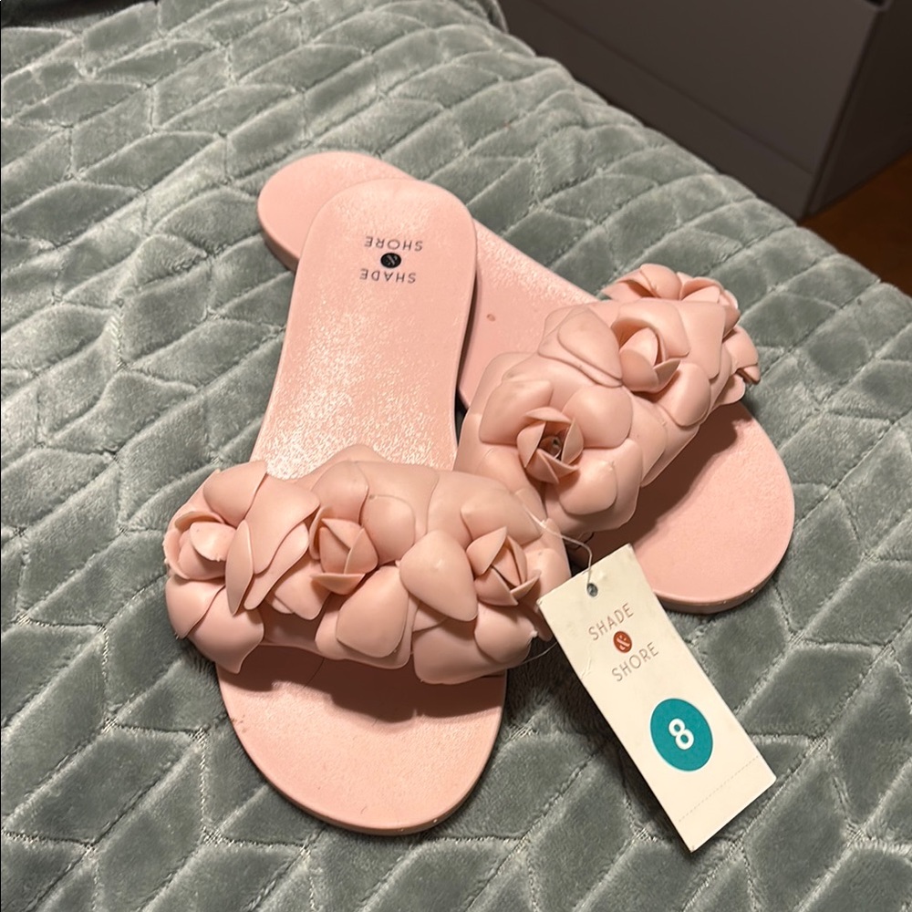 Shade & Shore Blush Floral Sandals